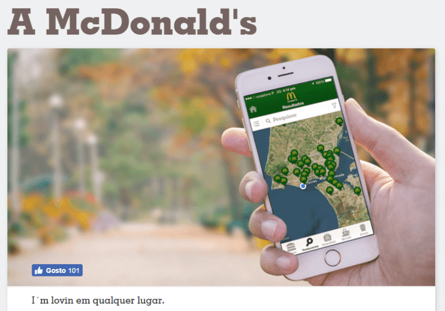 Encontre o seu McDonalds Encontre o seu McDonald’s em qualquer lugar