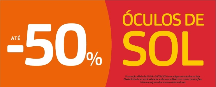 Tenha 50% de desconto em óculos de sol Desconto em óculos de sol
