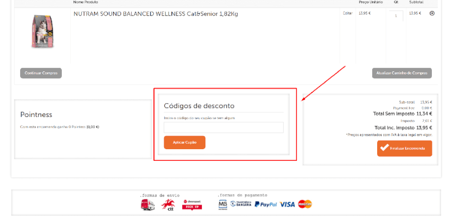 Como aplicar o código de desconto Petness   Como aplicar o código de desconto Petness