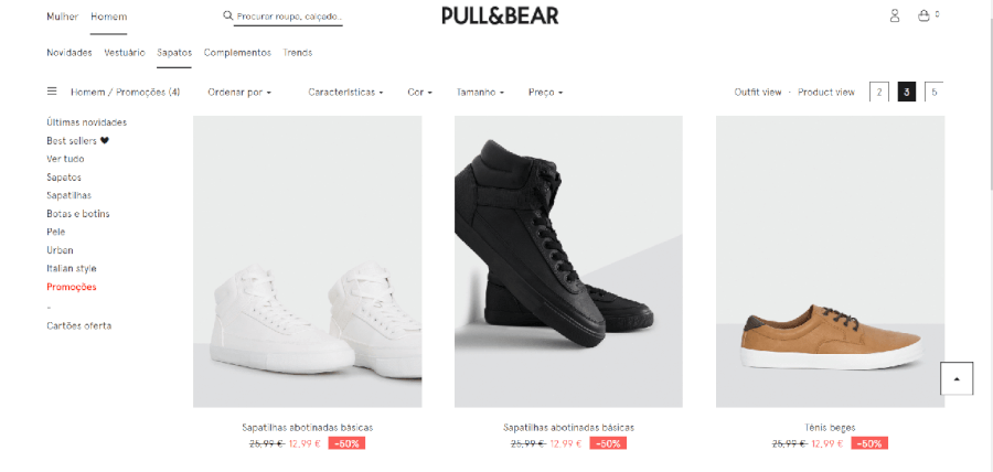 Vários descontos em sapatos para homens Vários descontos em sapatos para homens