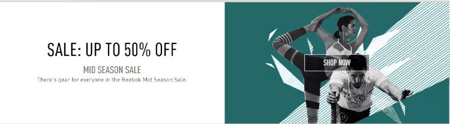 Diversos descontos em produtos Reebok Diversos descontos em produtos Reebok