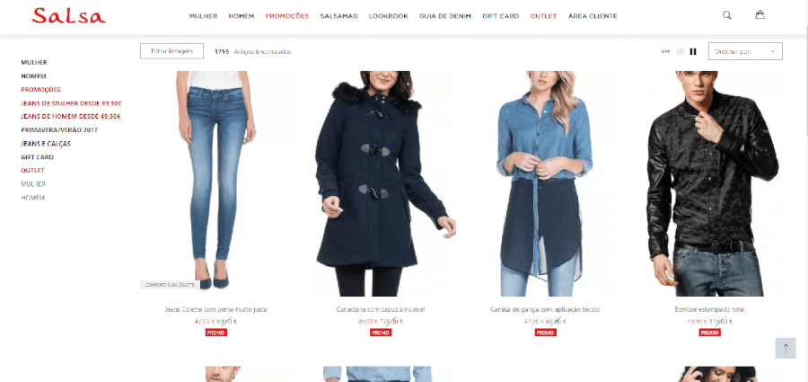 Vários descontos e promoções em moda Vários descontos e promoções em moda