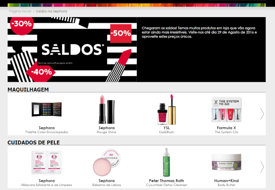 promoções Sephora