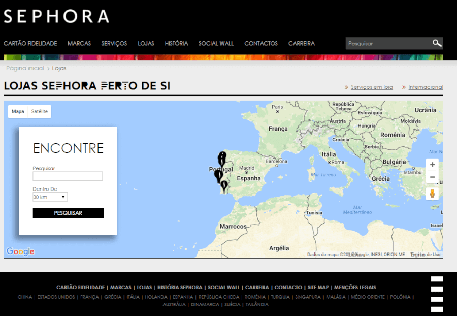 Lojas Sephora Portugal Pesquisa de lojas Sephora perto de si