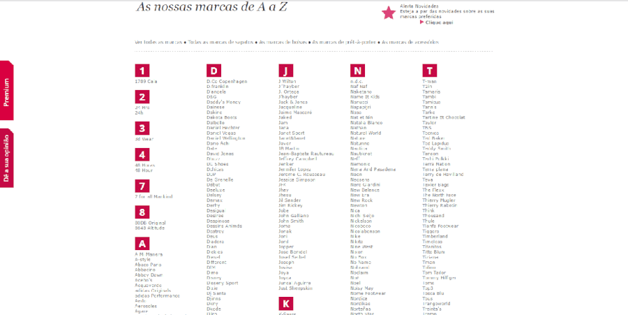 Algumas das marcas que se encontram à venda na Spartoo Algumas das marcas que se encontram à venda na Spartoo