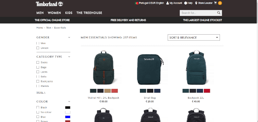 Diversas mochilas para homem da Timberland   Diversas mochilas para homem da Timberland