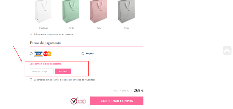 código de desconto Tous Como aplicar o código de desconto Tous