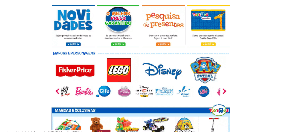 Diversas marcas à venda na ToysRus Diversas marcas à venda na ToysRus