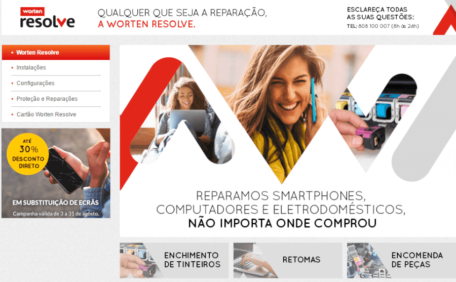 Apoio Worten Worten resolve