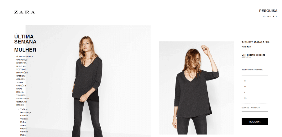 Básicos ao preço da chuva na Zara Básicos ao preço da chuva na Zara