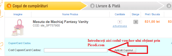 Activare voucher bestkids coş de cumpărături