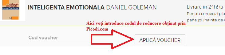 Activare voucher Cărturești coș de cumpărături