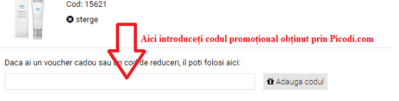 Activare voucher Dasha coș de cumpărături