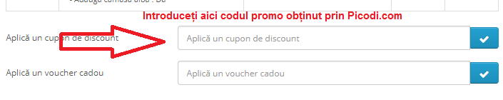 Activare voucher DeHaine coș de cumpărături
