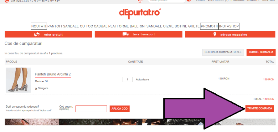 este simplu sa comanzi papuci