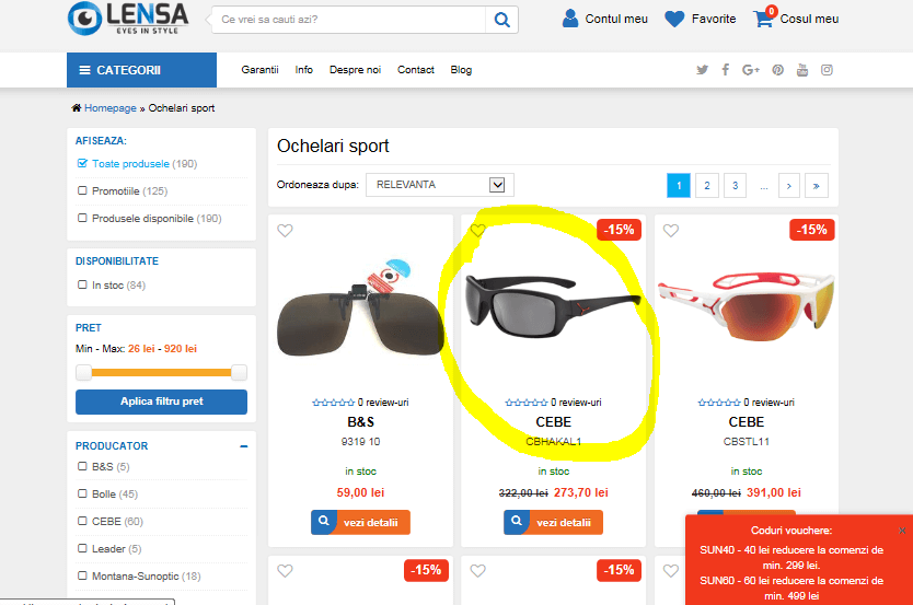 gama variata de produse lensa-comanda pentru tine