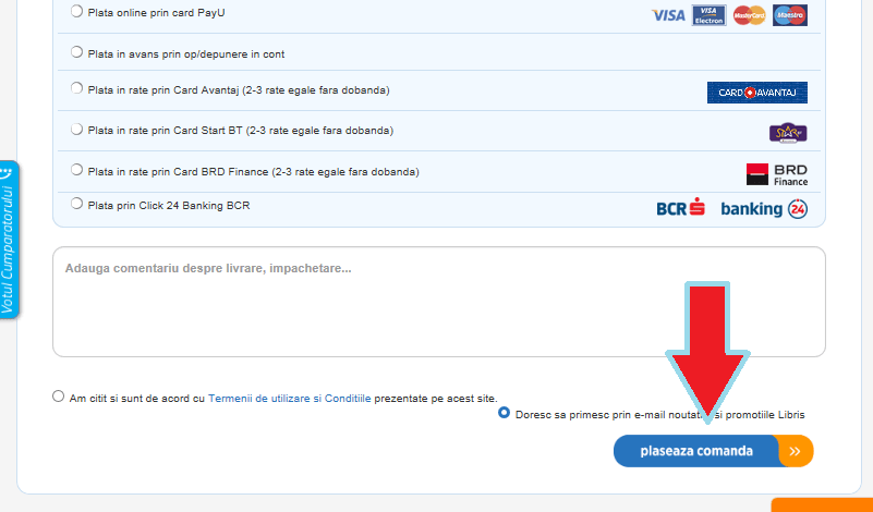 click sa primesti produsul dorit plaseaza o comanda pe libris