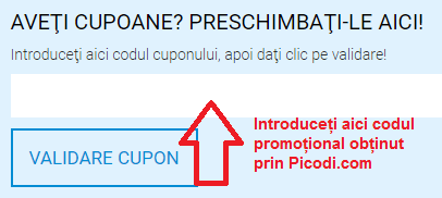 Activare voucher MediaShopTV coș de cumpărături