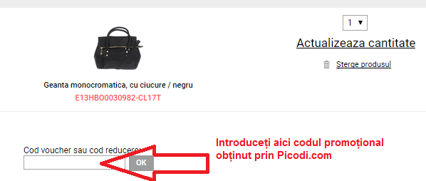 Activare voucher Meli Melo Paris coș de cumpărături