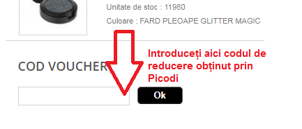 Activare voucher Melkior coș de cumpărături