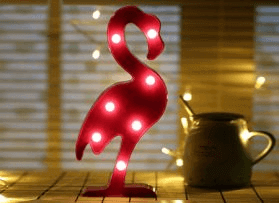 Veioză cu leduri în formă de flamingo veioză în formă de flamingo