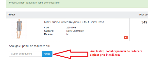 Activare voucher MyCloset coş de cumpărături mycloset