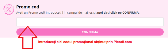Activare voucher PinkPanda coș de cumpărături