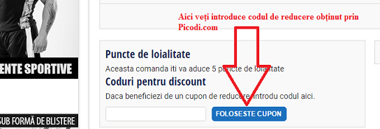 Activare voucher Pro Nutrition coș de cumpărături