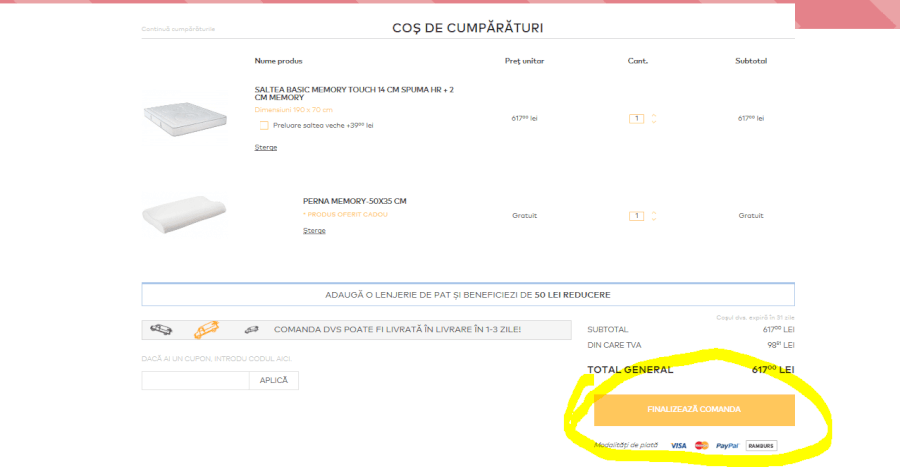 livrare la usa ta cheama produsul la tine