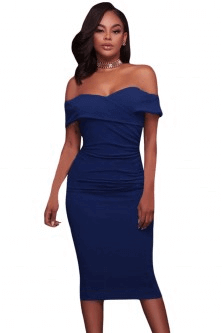 Rochie midi albastră rochie albastră