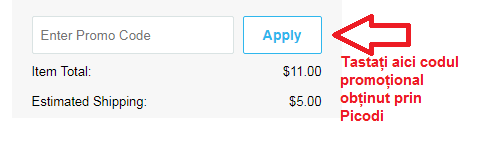 Activare voucher Wish coș de cumpărături