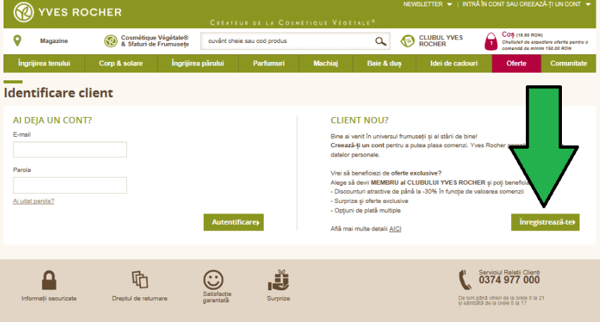 bun venit in natura yves-rocher-creare-cont-nou