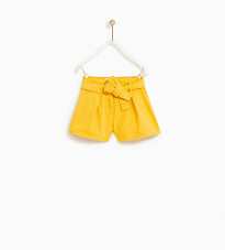 Pantaloni scurți copii Zara pantaloni scurți galbeni