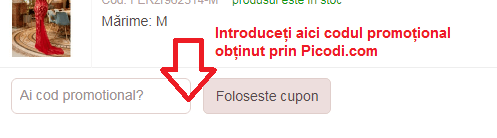 Activare voucher Zonia coș de cumpărături