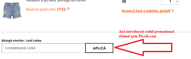 Activare voucher ZOOT coș de cumpărături