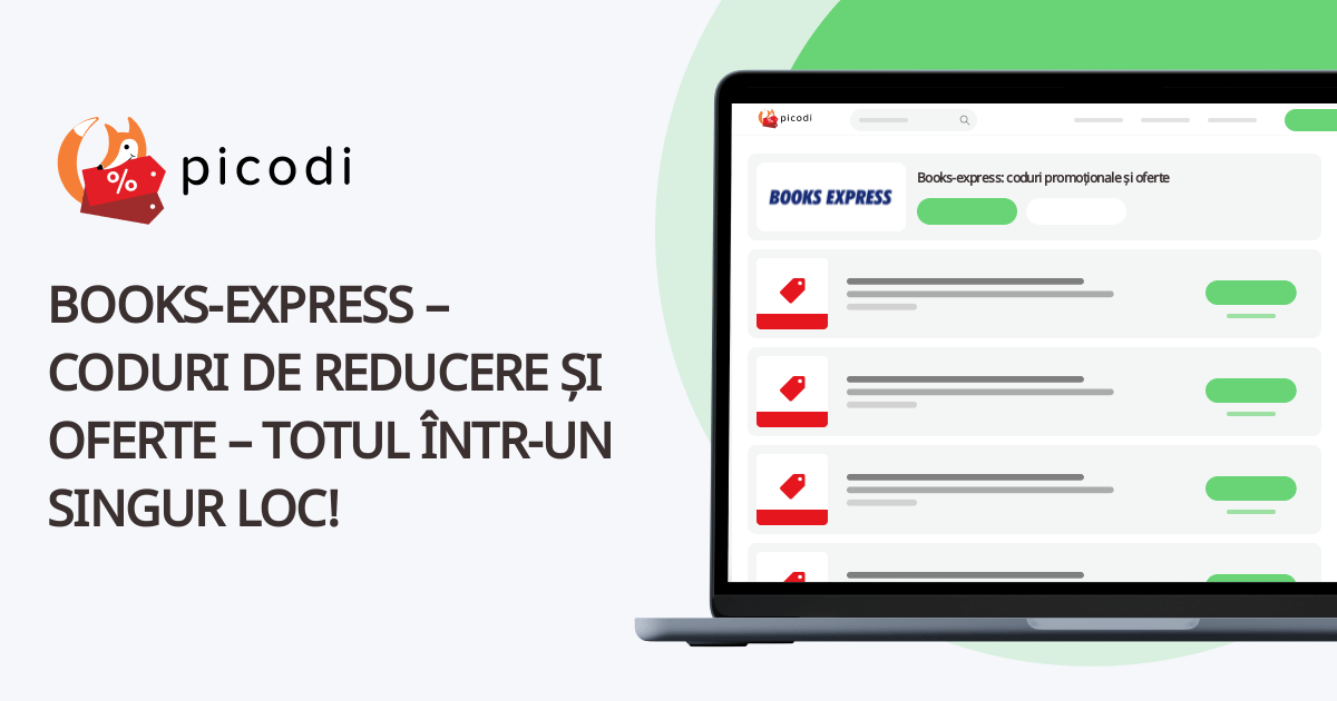 Cod reducere Booksexpress Iunie 2024 Picodi România