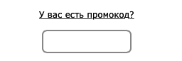 Поле для ввода промокода в интернет-магазине Котофото Поле для ввода промокода в интернет-магазине Котофото