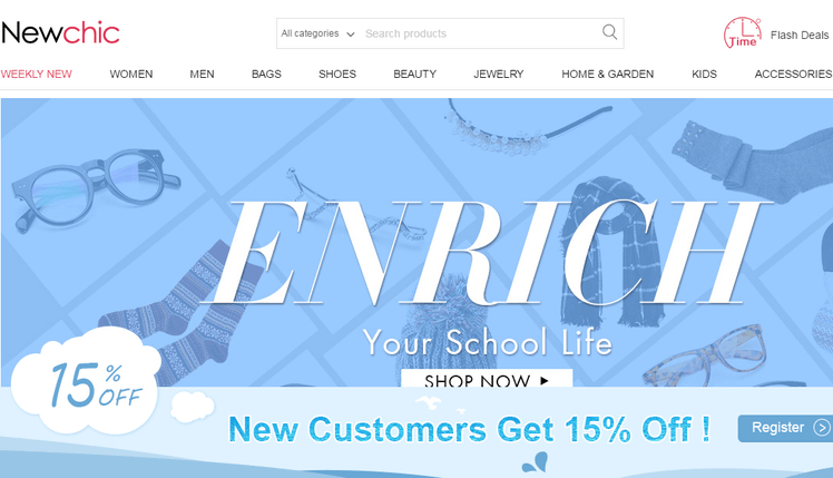 NewChic — главная страница