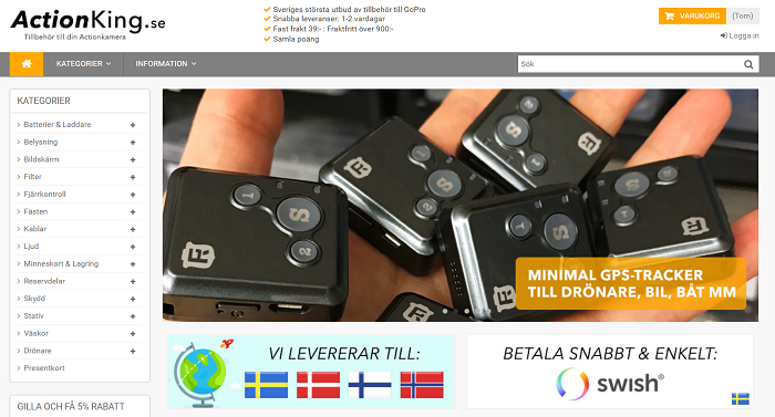 Sveriges ledande aktör för tillbehör av actionkameror