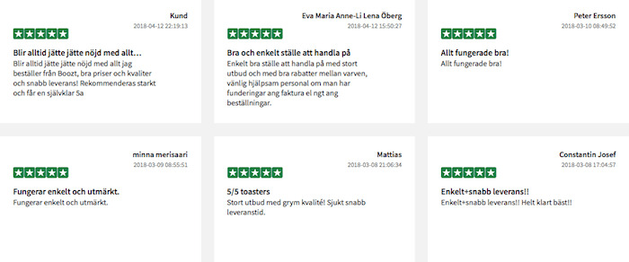 nöjda kunder Boozt