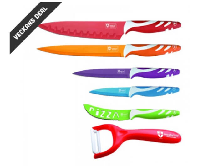 Plastknivar till köket i olika färger