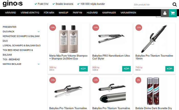 Konkurrenskraftiga priser - ständigt nya erbjudanden i fliken