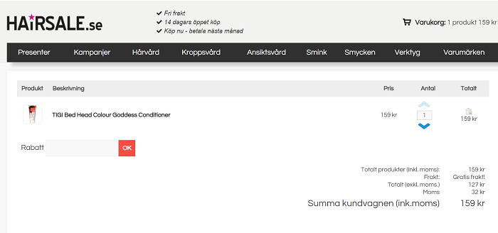 Utnyttja rabattkoden som du får med nyhetsbreven