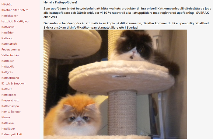 Ytterligare erbjudanden för dig som är kattuppfödare!