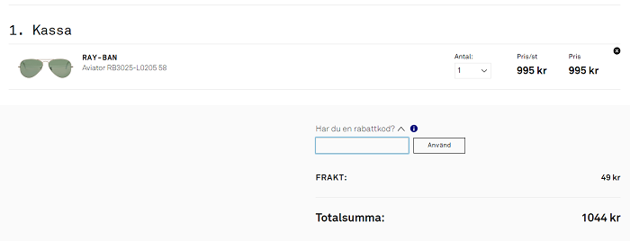 Glöm inte att använda din rabattkod!