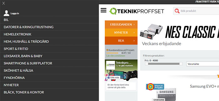 Teknikproffsets utbud