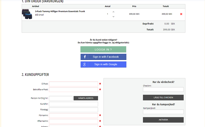 Glöm inte skriv in din rabattkod som du får genom att följa nyhetsbreven och Timarco's sociala medier