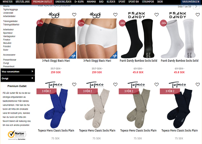 I Premium Outlet hittar du många 3-för-2 erbjudanden