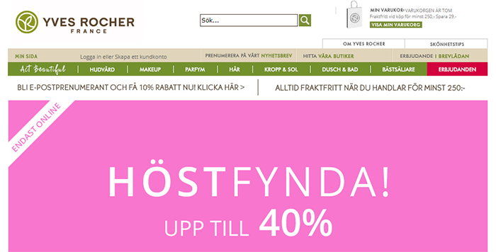 Yves Rocher utbud