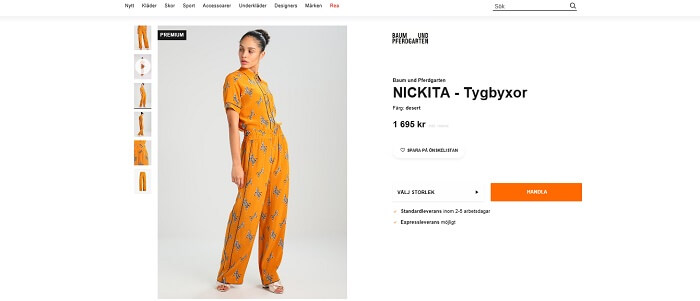 Exempel på byxdress